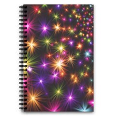 Star Colorful Christmas Xmas Abstract 5 5  X 8 5  Notebook by Cemarart