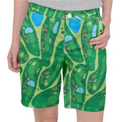 Golf Course Par Golf Course Green Women s Pocket Shorts by Cemarart