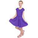 Ultra Violet Purple Kids  Short Sleeve Dress View1