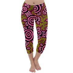 Authentic Aboriginal Art - You Belong Capri Winter Leggings  by hogartharts