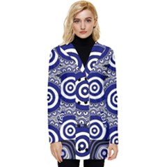 Authentic Aboriginal Art - Gathering Button Up Hooded Coat  by hogartharts