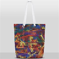 Pattern Dots Wallpaper Seamless Pattern Full Print Rope Handle Tote (small) by Ndabl3x