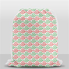 Pattern Flowers Geometric Drawstring Bag (small) by Ndabl3x
