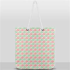 Pattern Flowers Geometric Full Print Rope Handle Tote (large) by Ndabl3x