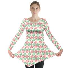 Background Pattern Leaves Texture Long Sleeve Tunic  by Ndabl3x