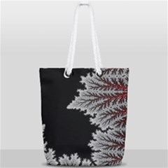 Purple Rose Retro Floral Flower Full Print Rope Handle Tote (small) by Bedest