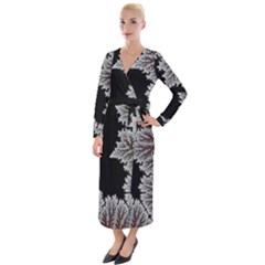 Astrology Surreal Surrealism Trippy Visual Art Velvet Maxi Wrap Dress by Bedest