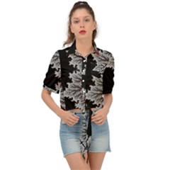 Astrology Surreal Surrealism Trippy Visual Art Tie Front Shirt  by Bedest