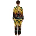 Landscape Bright Scenery Drawing Rivers Blue Lovely Women s Long Sleeve Satin Pajamas Set	 View2