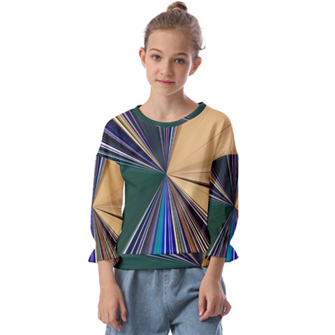 Seahorse Pattern Nature Sea Animal Kids  Cuff Sleeve Top by Cemarart