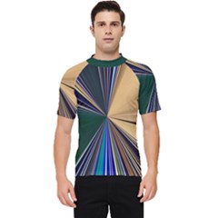 Colorful Centroid Line Stroke Men s Short Sleeve Rash Guard by Cemarart