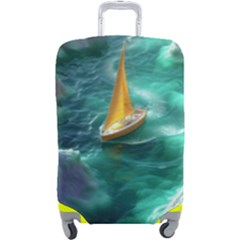 Dolphins Sea Ocean Luggage Cover (large) by Cemarart