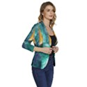 Moon Moonlit Forest Fantasy Midnight Women s One-Button 3/4 Sleeve Short Jacket View3