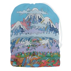 Art Psychedelic Mountain Drawstring Pouch (3xl) by Cemarart