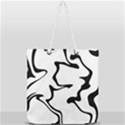 Black And White Swirl Background Full Print Rope Handle Tote (Large) View2