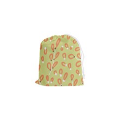 Pattern Leaves Print Background Drawstring Pouch (xs) by Cemarart