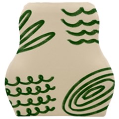 Elements Scribbles Wiggly Lines Car Seat Velour Cushion  by Cemarart