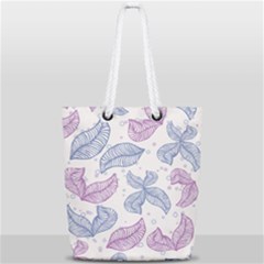 Blob Gradient Blur Scatter Full Print Rope Handle Tote (small) by Cemarart