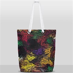 Floral Patter Flowers Floral Drawing Full Print Rope Handle Tote (small) by Cemarart