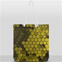 Yellow Hexagons 3d Art Honeycomb Hexagon Pattern Full Print Rope Handle Tote (Large) View2