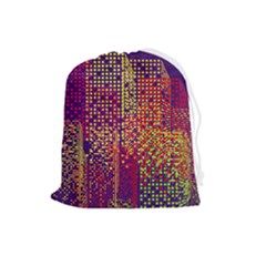 Building Architecture City Facade Drawstring Pouch (large) by Grandong