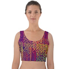 Building Architecture City Facade Velvet Crop Top by Grandong