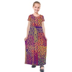 Building Architecture City Facade Kids  Short Sleeve Maxi Dress by Grandong