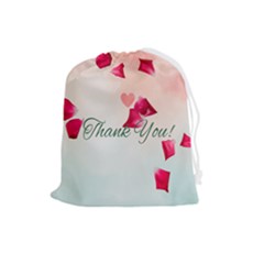 Thank You Design Drawstring Pouch (large) by lipli