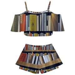 Book Nook Books Bookshelves Comfortable Cozy Literature Library Study Reading Reader Reading Nook Ro Kids  Off Shoulder Skirt Bikini by Maspions