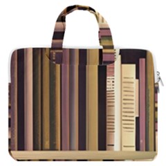 Books Bookshelves Office Fantasy Background Artwork Book Cover Apothecary Book Nook Literature Libra Macbook Pro 13  Double Pocket Laptop Bag by Grandong