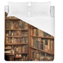 Room Interior Library Books Bookshelves Reading Literature Study Fiction Old Manor Book Nook Reading Duvet Cover (Queen Size) View1