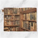 Room Interior Library Books Bookshelves Reading Literature Study Fiction Old Manor Book Nook Reading Canvas Cosmetic Bag (XXL) View1