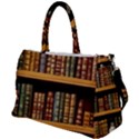 Room Interior Library Books Bookshelves Reading Literature Study Fiction Old Manor Book Nook Reading Duffel Travel Bag View1