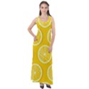 Lemon Fruits Slice Seamless Pattern Sleeveless Velour Maxi Dress View1