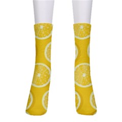 Lemon Fruits Slice Seamless Pattern Crew Socks by Apen