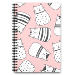 Cute Cats Cartoon Seamless-pattern 5 5  X 8 5  Notebook by Apen