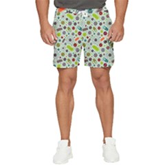 Seamless Pattern With Viruses Men s Runner Shorts by Apen