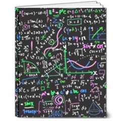 Math Linear Mathematics Education Circle Background 8  X 10  Softcover Notebook by Apen