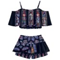 Chartres Cathedral Notre Dame De Paris Stained Glass Kids  Off Shoulder Skirt Bikini View2