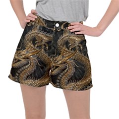 Fantasy Dragon Pentagram Women s Ripstop Shorts by Maspions