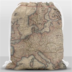 Old Vintage Classic Map Of Europe Drawstring Bag (large) by Paksenen
