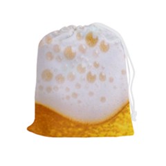 Beer Foam Texture Macro Liquid Bubble Drawstring Pouch (xl) by Cemarart