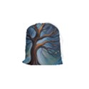 Tree Branches Mystical Moon Expressionist Oil Painting Acrylic Painting Abstract Nature Moonlight Ni Drawstring Pouch (Small) View1