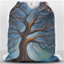 Tree Branches Mystical Moon Expressionist Oil Painting Acrylic Painting Abstract Nature Moonlight Ni Drawstring Bag (Large) View2