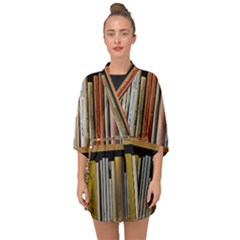 Book Nook Books Bookshelves Comfortable Cozy Literature Library Study Reading Reader Reading Nook Ro Half Sleeve Chiffon Kimono by Maspions