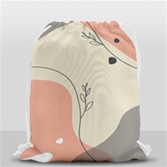 Pattern Line Art Texture Minimalist Design Drawstring Bag (small) by Maspions