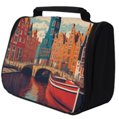 London England Bridge Europe Buildings Architecture Vintage Retro Town City Full Print Travel Pouch (big) by Maspions