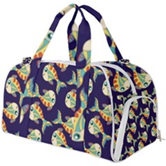Fish Abstract Animal Art Nature Texture Water Pattern Marine Life Underwater Aquarium Aquatic Burner Gym Duffel Bag by Bedest