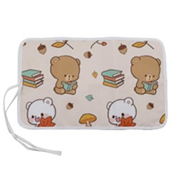 Bear Cartoon Background Pattern Seamless Animal Pen Storage Case (l) by Maspions