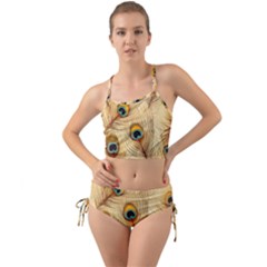 Vintage Peacock Feather Peacock Feather Pattern Background Nature Bird Nature Mini Tank Bikini Set by Maspions